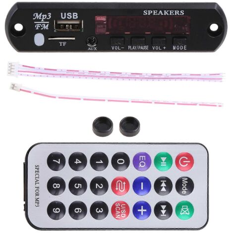 Module audio sans fil Bluetooth-WMA avec lecteur MP3 et radio, et télécommande