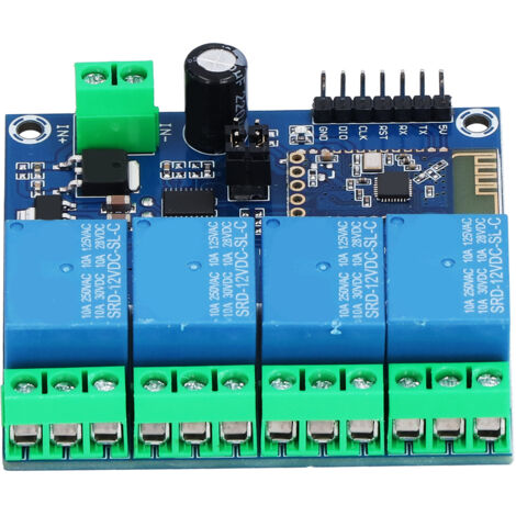 Module Bluetooth 4 Canaux pour Téléphone, Contrôle à Distance avec Voyants Lumineux 12V DC