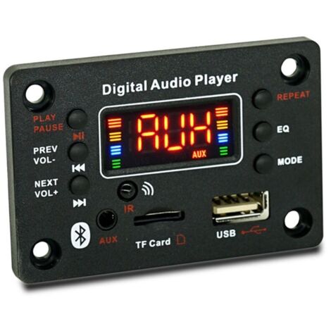Module Bluetooth Car Audio DéCodeur Mp3 Carte de D'Amplificateur Puissance Fonction Microphone Externe