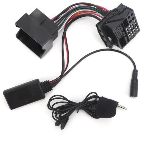 Module Bluetooth de voiture Adaptateur Audio 12Pin Bluetooth 5.0 AUX avec Microphone Câble 59.1in adapté pour Opel CD30