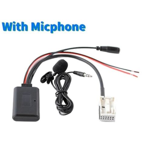 Module Bluetooth sans fil 12 broches, adaptateur de câble Aux de musique stéréo pour Peugeot 207 Citroen [14523E0]
