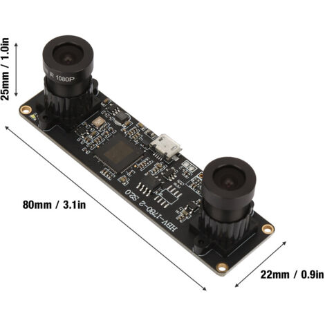 Module Caméra USB à Lentille Grand Angle 72° avec Puce OV9732 pour Vidéo Haute Définition