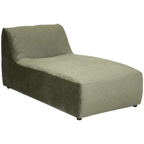Module chaise longue Mavuno en velours 87x154cm vert cèdre - Atmosphera créateur d'intérieur