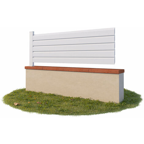 Module Clôture SLIM 72 cm - 5 Lisses claire-voie - Blanc