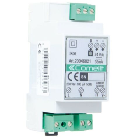 Module Comelit Simplehome pour la gestion des charges et des consommations, sur DIN 20046821