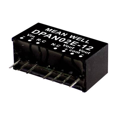 MODULE CONVERTISSEUR CC/CC MEAN WELL DPAN02A-12 NBR. DE SORTIES: 2 X 83 MA 2 W 1 PC(S)
