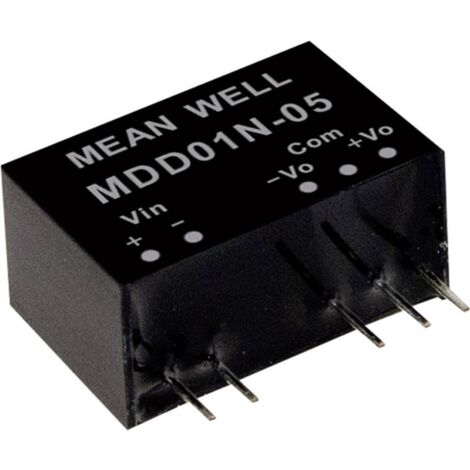 Module convertisseur CC/CC Mean Well MDD01L-05 Nbr. de sorties: 2 x 100 mA 1 W 1 pc(s)
