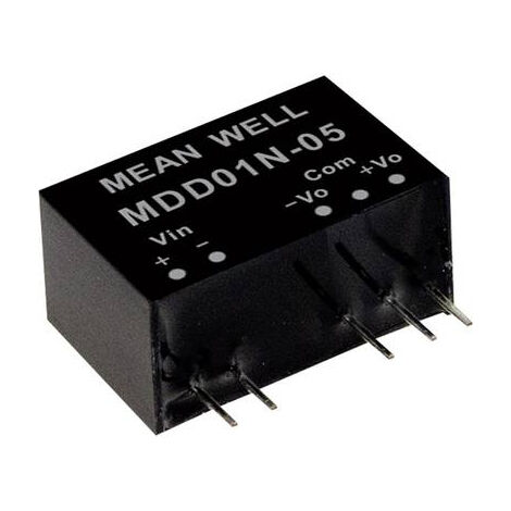 MODULE CONVERTISSEUR CC/CC MEAN WELL MDD01L-05 NBR. DE SORTIES: 2 X 100 MA 1 W 1 PC(S)