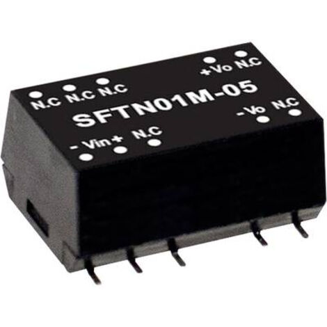 MODULE CONVERTISSEUR CC/CC MEAN WELL SFTN01N-05 NBR. DE SORTIES: 1 X 200 MA 1 W 1 PC(S)