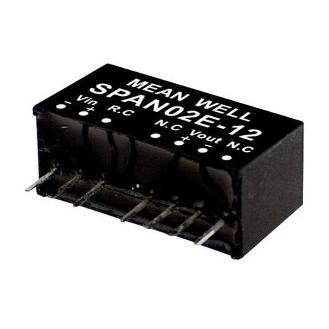 MODULE CONVERTISSEUR CC/CC MEAN WELL SPAN02B-12 NBR. DE SORTIES: 1 X 167 MA 2 W 1 PC(S)