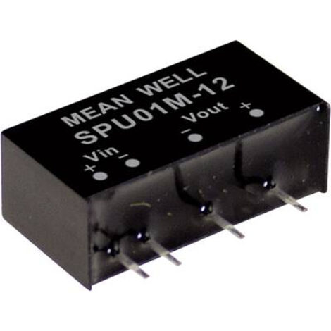 MODULE CONVERTISSEUR CC/CC MEAN WELL SPU01L-12 NBR. DE SORTIES: 1 X 84 MA 1 W 1 PC(S)