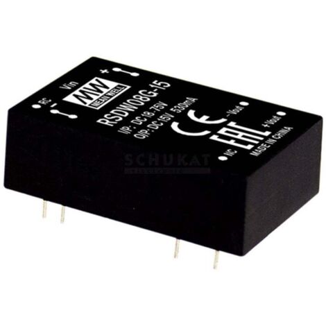 Module convertisseur CC/CC MW Mean Well RSDW08G-12 Nbr. de sorties: 1 x 666 mA 8 W 1 pc(s) Q122842