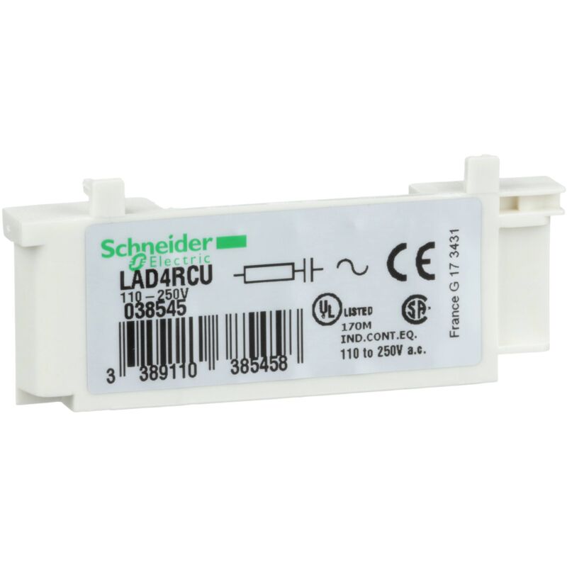 LAD4RCU module d'antiparasitage, circuit rc, 110-240VCA - Schneider Electric
