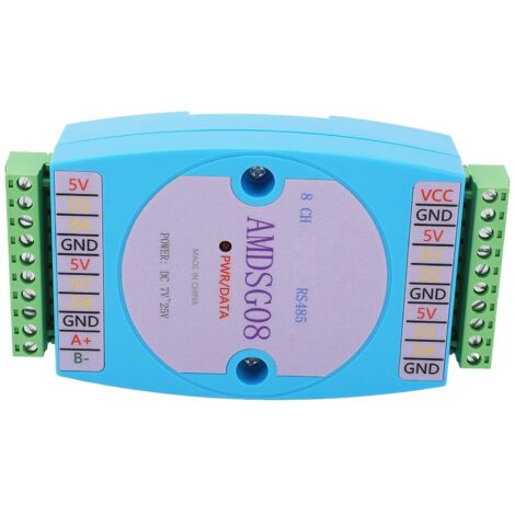 Module d'acquisition de données température 8 canaux, enregistreur via RS485, alimentation DC7‑25V pour mesures précises