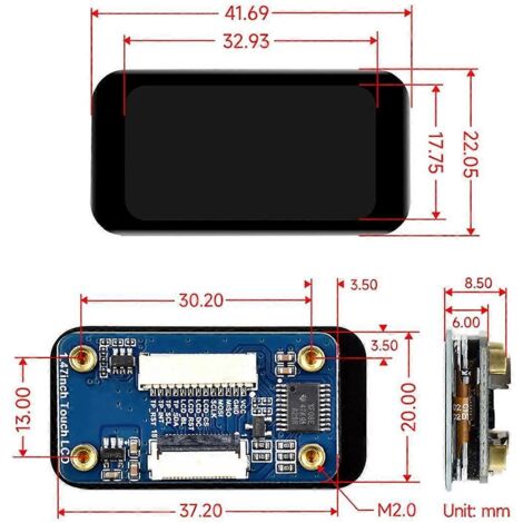 Module d'affichage LCD 1,47 pouce, écran IPS 172 x 320