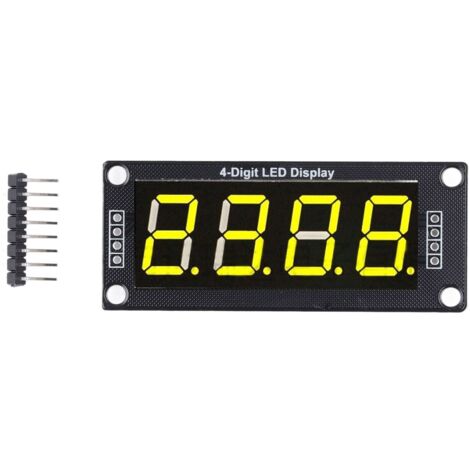 Module d'affichage LED 7 segments 4 bits, 0.56 pouces, couleur jaune, lot de 4 pièces pour horloge électronique et PCB