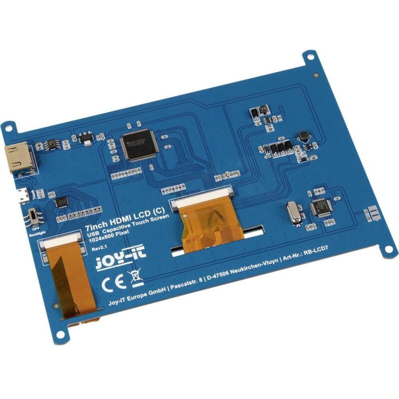 Joy-it - Module écran tactile RB-LCD-7-2 17.8 cm (7 pouces) 1024 x 600 Pixel Convient pour (kits de développement): Raspb