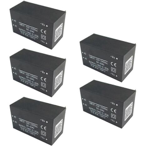 Module d'alimentation AC-DC 5PCS, convertisseur AC/DC 220V vers 12V 10W--