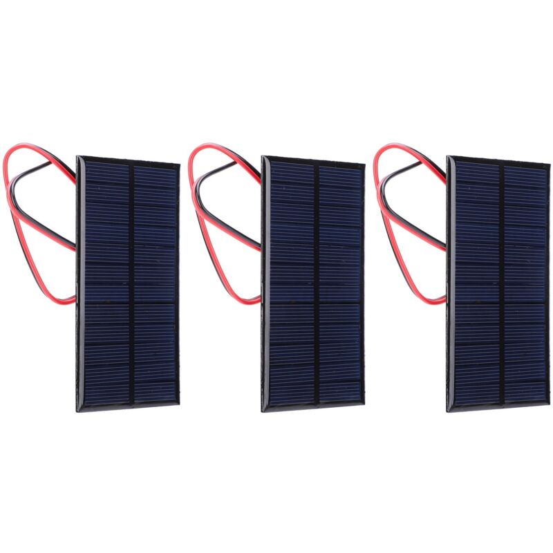 Module d'alimentation de cellule de panneau solaire DC 6V 1W, 3 pièces, silicium polycristallin avec câble de 30cm