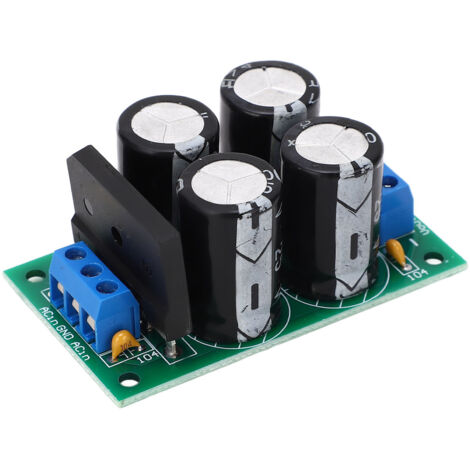 Module d'alimentation non régulé à pont plat 25A, carte amplificateur redresseur filtre double, entrée AC 9‑17V.