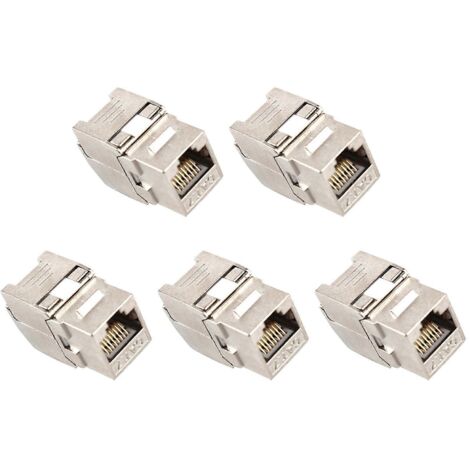 Module de 5 prises réseau RJ45 Cat7 blindées à 360 degrés --