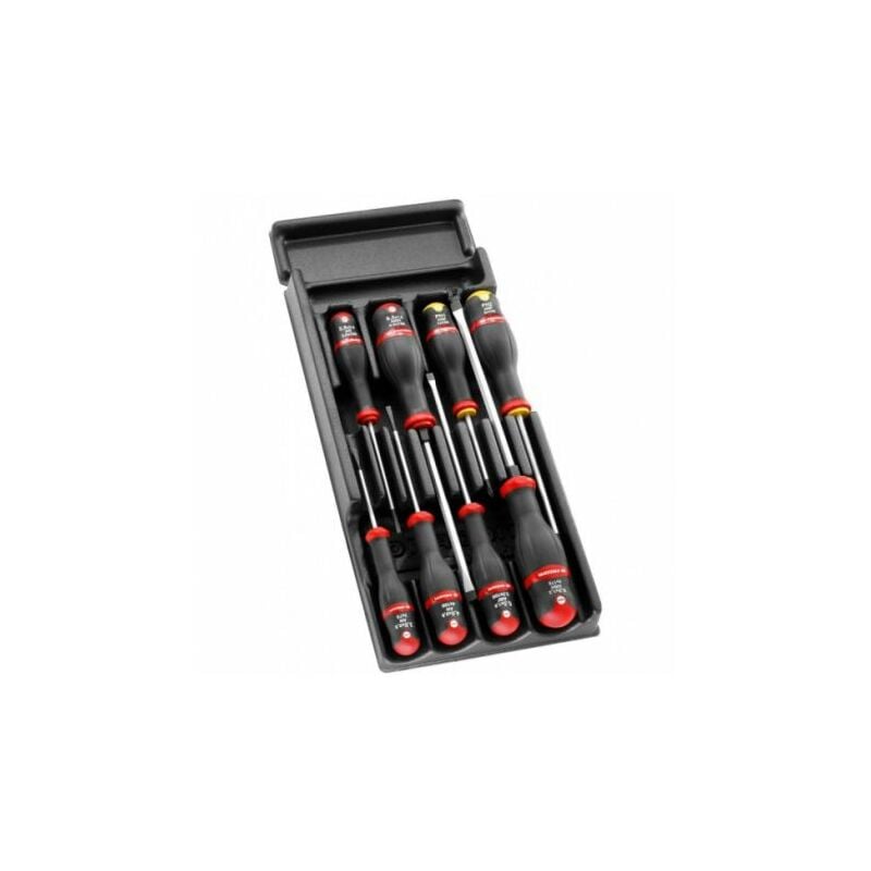 Jeu de tournevis Facom Phillips, tête fendue 8 pièces ( Prix pour 1 )