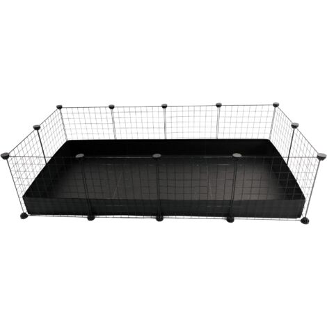 Module de cage C&C 4x2 pour cochon d'Inde, lapin, hérisson noir