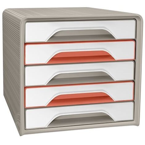 Module de classement Cep Smoove Arctic 5 tiroirs - terracotta