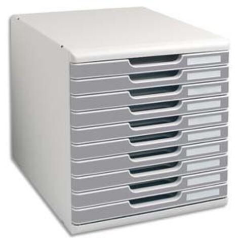 Module de classement Exacompta Modulo 10 tiroirs - gris