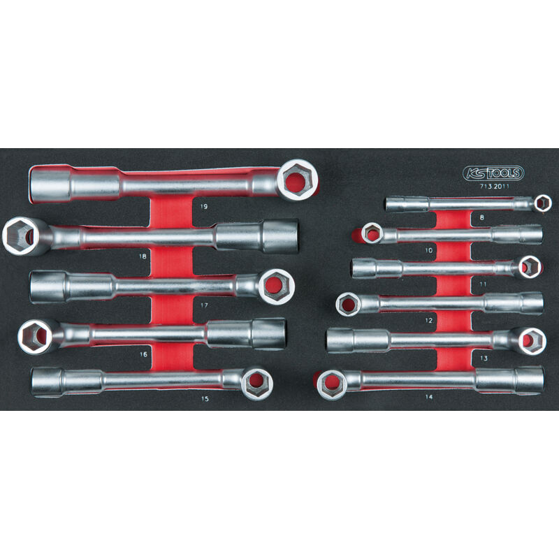 KS Tools - Module de clés à pipe débouchées - 6 pans, 11 pièces - 713.2011