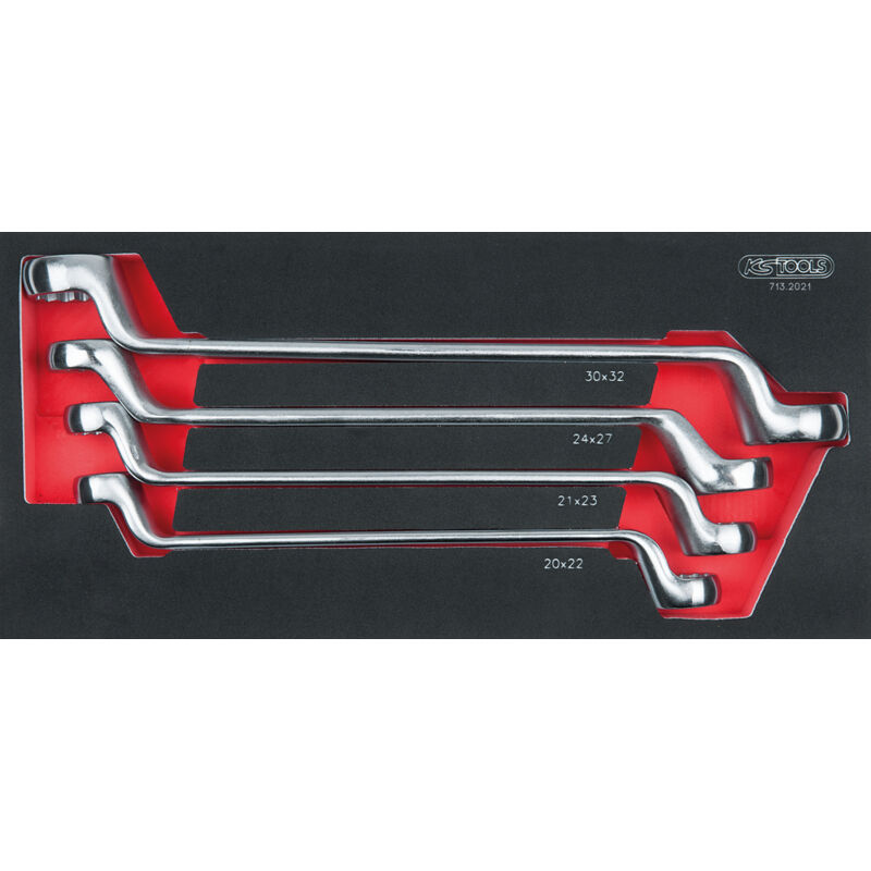 KS TOOLS Kstools - Module de cl&eacute;s polygonales contre-coud&eacute;es 75&deg;, 4 pi&egrave;ces