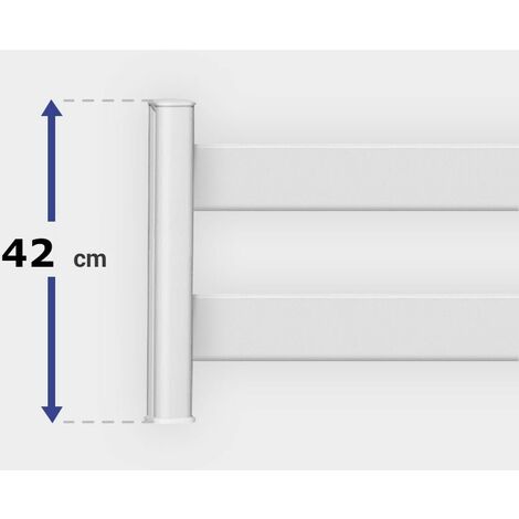 Module de cloture PVC H42 x L150 cm blanc à 2 lisses horizontales