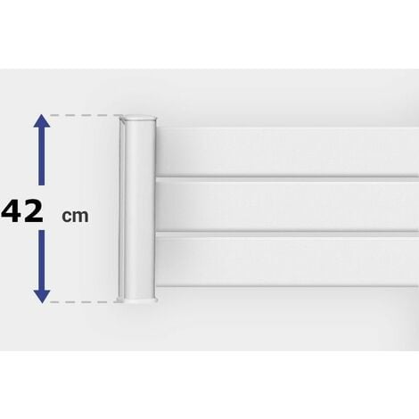 Module de cloture PVC H42 x L150 cm blanc ajourage horizontal
