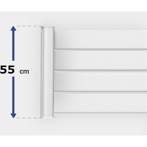 Module de cloture PVC H55 x L150 cm blanc ajourage horizontal