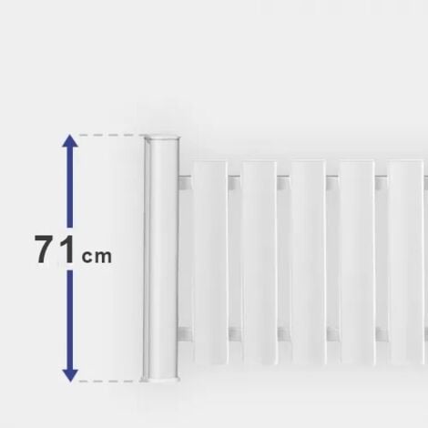 Module de cloture PVC H71 x L150 cm blanc à barreaudage vertical