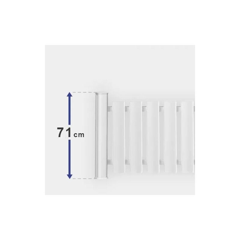 Module de cloture pvc H71 x L150 cm blanc à barreaudage vertical
