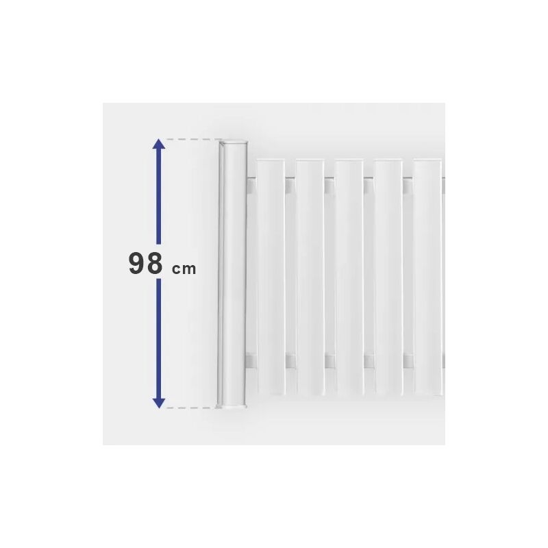 Gefradis - Module de cloture pvc H98 x L150 cm blanc à barreaudage vertical