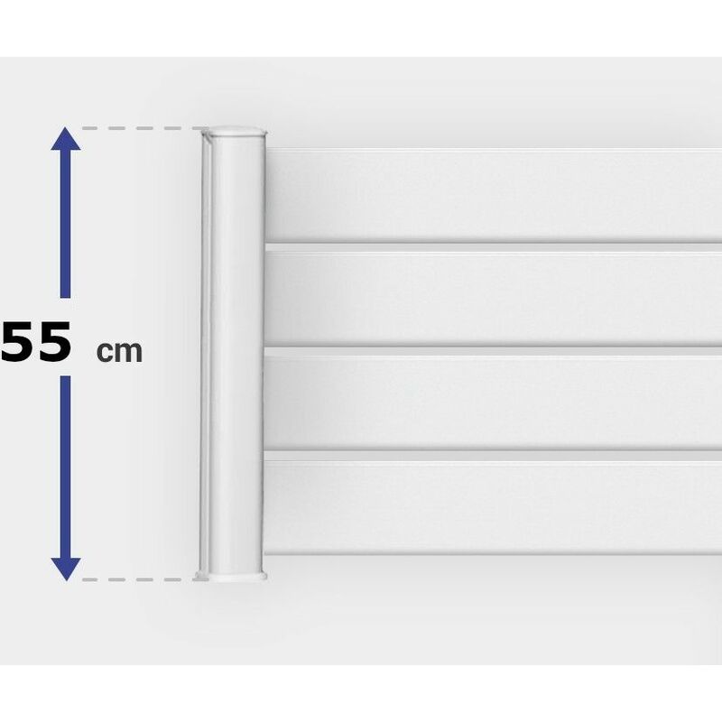 Gefradis - Module de cloture pvc H55 x L150 cm blanc ajourage horizontal