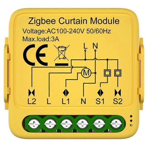 Module de commande de rideaux Tuya Zigbee connecté au moteur de volets roulants--