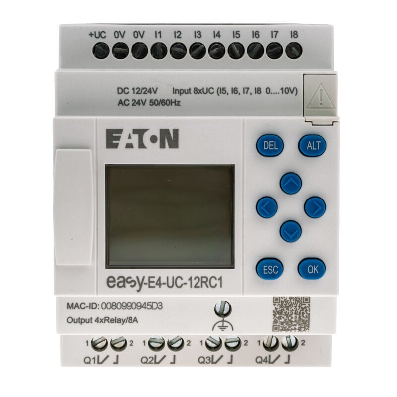 Eaton - Module logique série Easy, 4 (analogiques), 8 (numériques) entrées , 4 sorties , Relais ( Prix pour 1 )