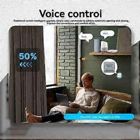Module de commande intelligent Tuya Zigbee pour rideaux et stores enrouleurs, compatible avec Alex et contrôlable à distance via application.