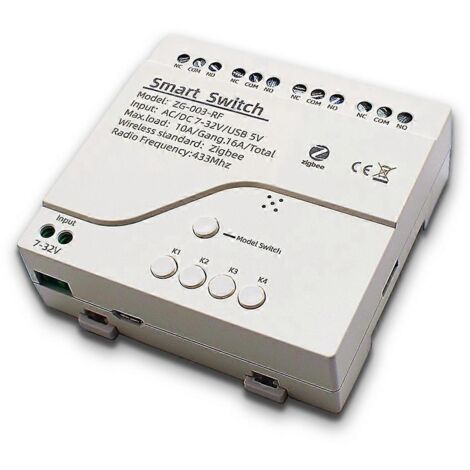 Module de commutation d'éclairage intelligent Zigbee 4 canaux CC 5/12/32 V Réception RF433 (A)--