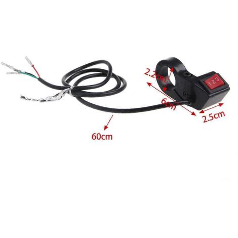 Module de commutation électrique 22 mm à 3 vitesses pour kit de changement de vitesse pour vélo électrique, scooter, moto