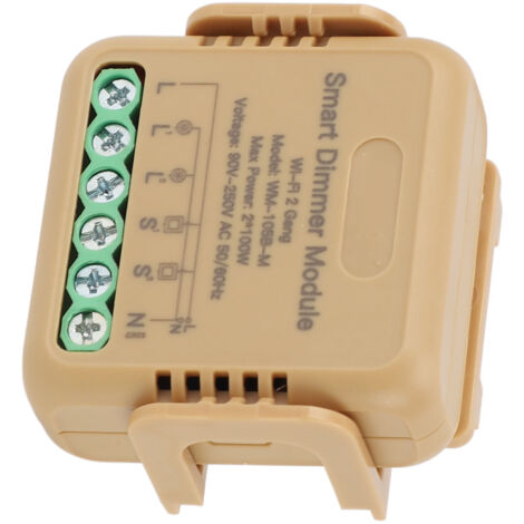 Module de commutation variateur WiFi intelligent, 2 voies, sans fil, application, télécommande, minuterie vocale, relais de lumière pour Tuya AC 90 à 250V