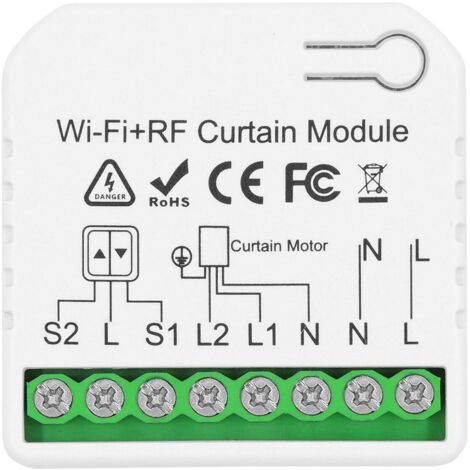 Module de contrôleur de volet roulant intelligent sans fil AC 230 V 220 V, contrôleur WIFI Tuya APP compatible avec le contrôle de l'application Alexa/Google Home et les commutateurs manuels
