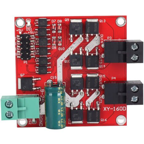 Module de Contrôleur Moteur DC Pont H Double 6.5V‑27V 7A 160W pour Régulation de Vitesse
