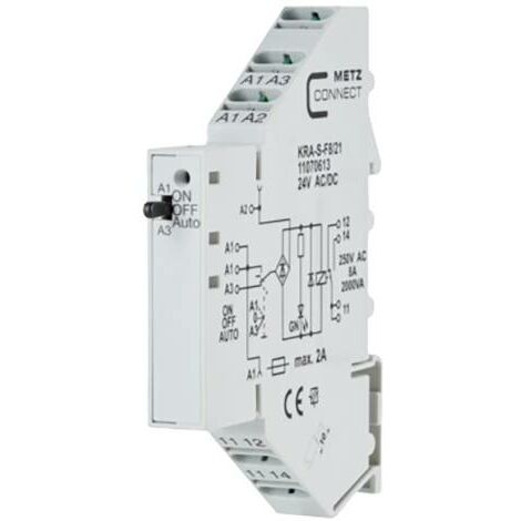 Module de couplage 24, 24 V/AC, V/DC (max) 1 inverseur (RT) Metz Connect 11070613 1 pc(s) C871082