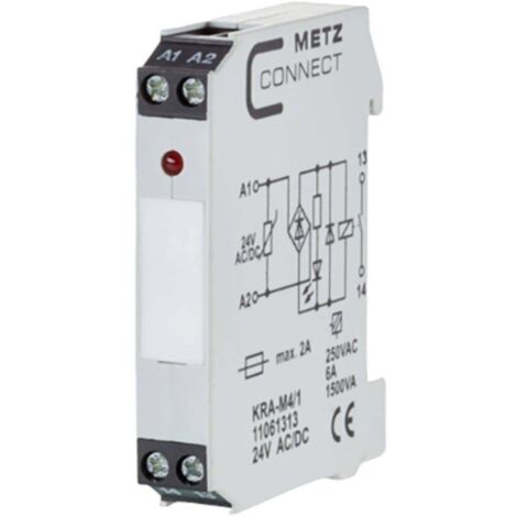 Module de couplage 24, 24 V/AC, V/DC (max) 1 NO (T) Metz Connect 11061313 1 pc(s)
