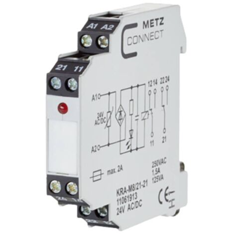 Module de couplage 24, 24 V/AC, V/DC (max) 2 inverseurs (RT) Metz Connect 11061913 1 pc(s)