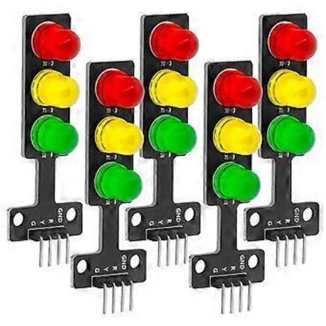 Module de feu de signalisation LED 5x, mini feu de signalisation DIY 3,3-5 V pour